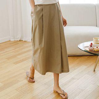 Pleated A-line Wrap Culottes