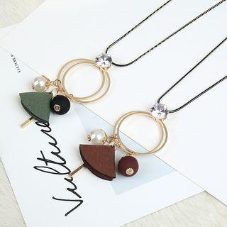 Wood Drop Necklace