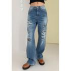 Couple Distressed Loose-fit Jeans