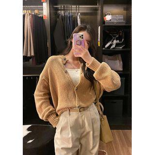 Crewneck Knit Cardigan