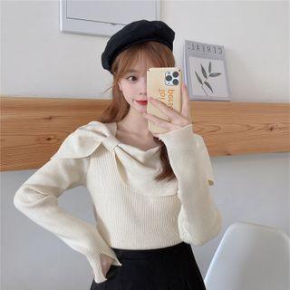 Asymmetric Bowed Sweater