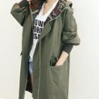 Hooded Long Military Jacket