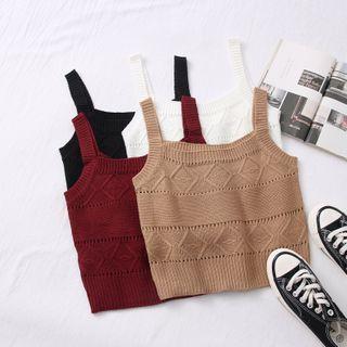 Argyle Cable-knit Camisole