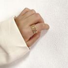 Chain Alloy Ring 1 Pc - Gold - One Size
