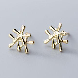 925 Sterling Silver Flower Earring 1 Pair - S925 Silver - One Size