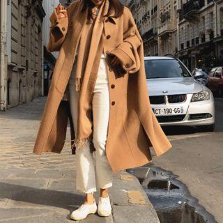 Fray-hem Fleece-lined Pants