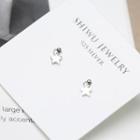 Star Stud Earring 1 Pair - Silver - Silver - One Size