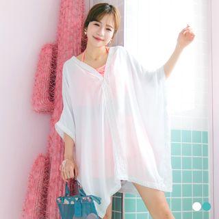 V Neck Loose Fit Wide Top