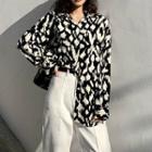 Long-sleeve Printed Shirt / Harem Jeans / Sweater