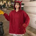 Chinese Characters Embroidered Hoodie