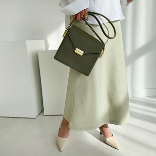 Zip-side Maxi Flare Skirt