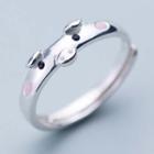 925 Sterling Silver Pig Open Ring S925 Silver - Ring - Pig - One Size