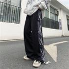 Drawstring Paisley Print Wide Leg Pants