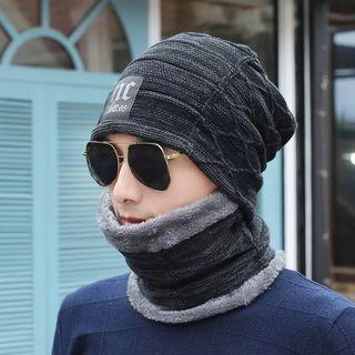 Set: Furry Trim Beanie + Neck Warmer
