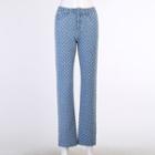 Faux Shearling Zip Jacket / Distressed Straight Leg Jeans