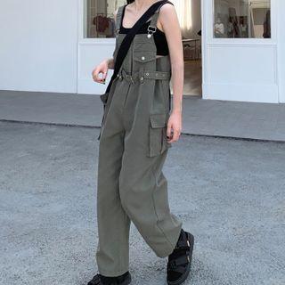 Coupled Matching Wide-leg Cargo Jumper Pants