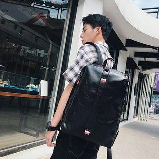 Faux Leather Backpack Black - One Size