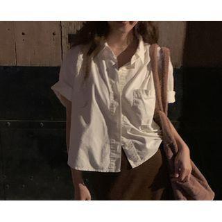 Patch-pocket Boxy Shirt One Size
