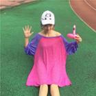 Color Block Raglan Long-sleeve Loose Fit T-shirt