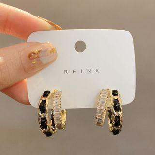 Layered Hoop Drop Earring 1 Pair - Earring - Gold - One Size