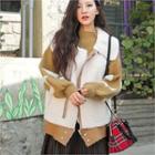 Zip-front Faux-shearling Vest