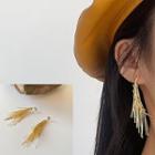Metal Fringe Drop Earring E382 - 1 Pair - Earring - Gold - One Size
