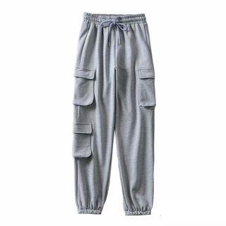 Side Pocket Gather-cuff Sweatpants