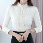 Frill Neck Lace Blouse
