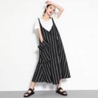 Sleeveless Stripe Midi Shift Dress