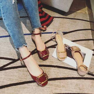 Ankle Strap Buckle Flats