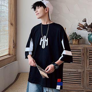 Elbow-sleeve Monogram T-shirt