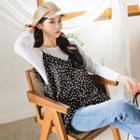 V-neck Spaghetti-strap Polka-dot Top