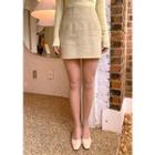 Checked Napped H-line Miniskirt