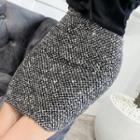 Sequined Mini Pencil Skirt Sequined - White - One Size