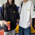Couple Matching Elbow-sleeve Quilted T-shirt