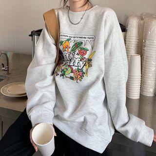 Vegetable Print Sweatshirt