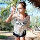 Crochet Cover-up Beige - One Size