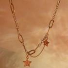 Star Rhinestone Pendant Alloy Necklace 1 Piece - Necklace - Gold - One Size
