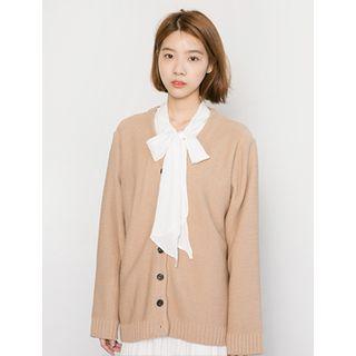 Button-down Colored Cardigan