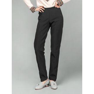 Brushed-fleece Lined Straight-cut Dress Pants