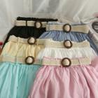 High-waist Midi Skirt With Belt In 6 Colors