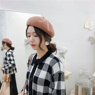 Plain Wool Blend Beret Hat