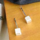 Cube Earring 1 Pair - S925 Silver Needle - Silver - One Size