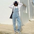 Cargo Denim Wide Leg Jumpsuit