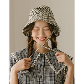 Daisy Strappy Bucket Hat Black - One Size