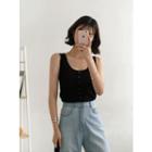 Slim-fit Colored Knit Vest