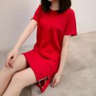 Knitted Short-sleeve T-shirt Dress
