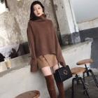 Turtleneck Sweater / High Waist Mini Skirt / Set