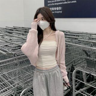 Plain Mesh Tube Top / Plain Cardigan