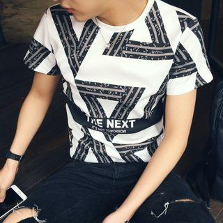 Printed Neoprene Short-sleeve T-shirt